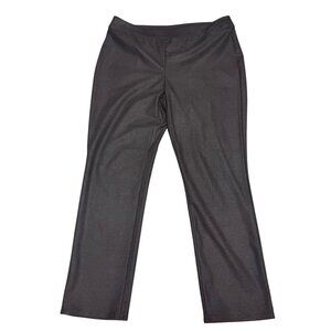 Chico's Women's Stretch Pull On Brown Faux Suede Pants, Size 0.5 (US 6)